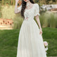 Cottage Flower Midi Dress (Cream)