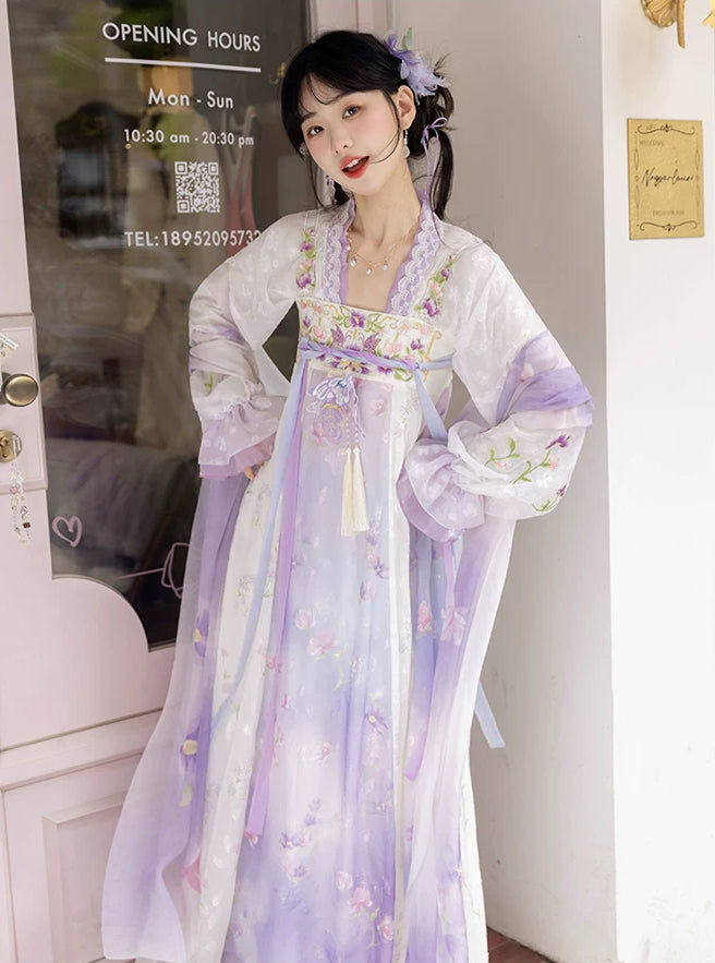 Butterfly Wings Qixiong Ruqun Set (Purple)