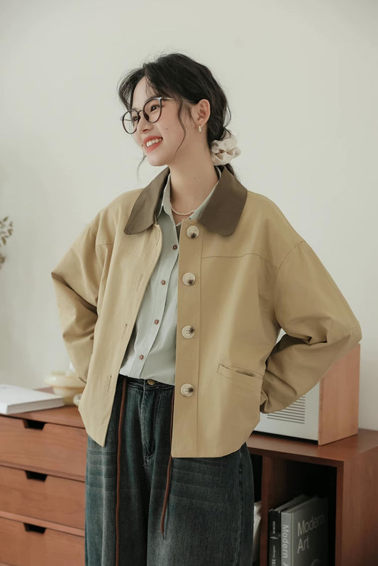 Boyfriend Utility Jacket (Khaki)