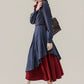Poison Apple Midi Dress (Blue/Red)