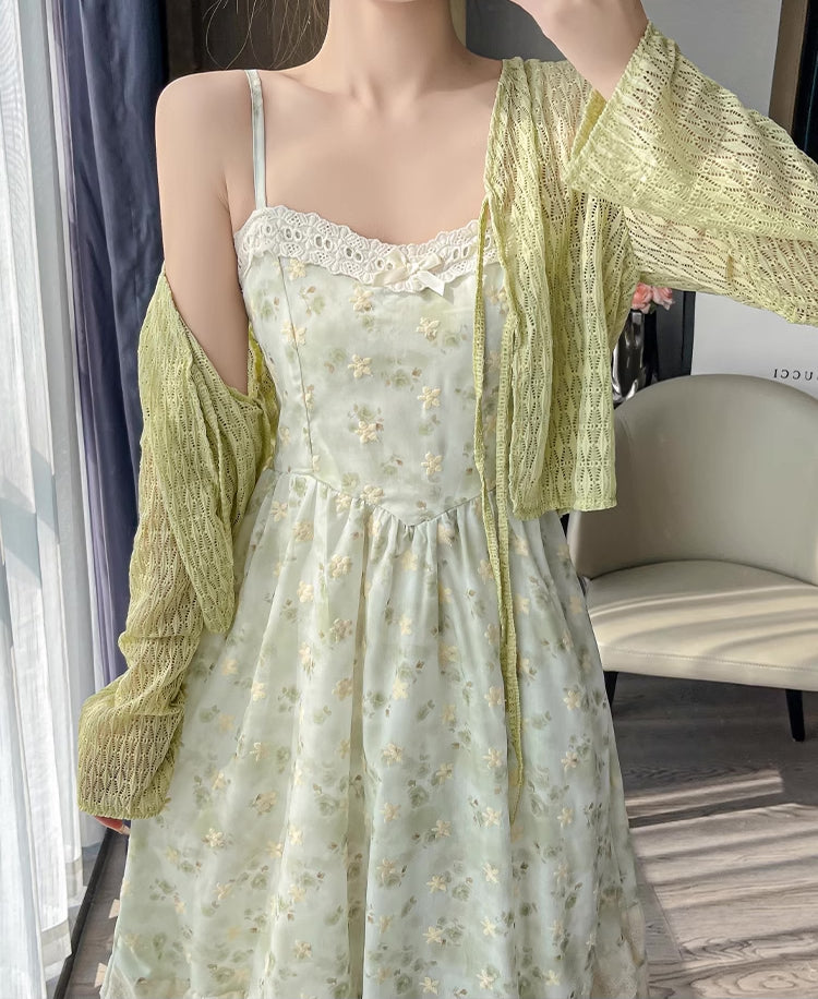 Watercolor Rose Cami Midi Dress (3 Colors)