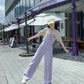 Spring Denim Overalls (Lilac Purple)