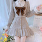 Peter Pan Collar Bow Mini Dress Coat (2 Colors)