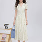Dried Flowers Midi Shirt Dress (Cream)