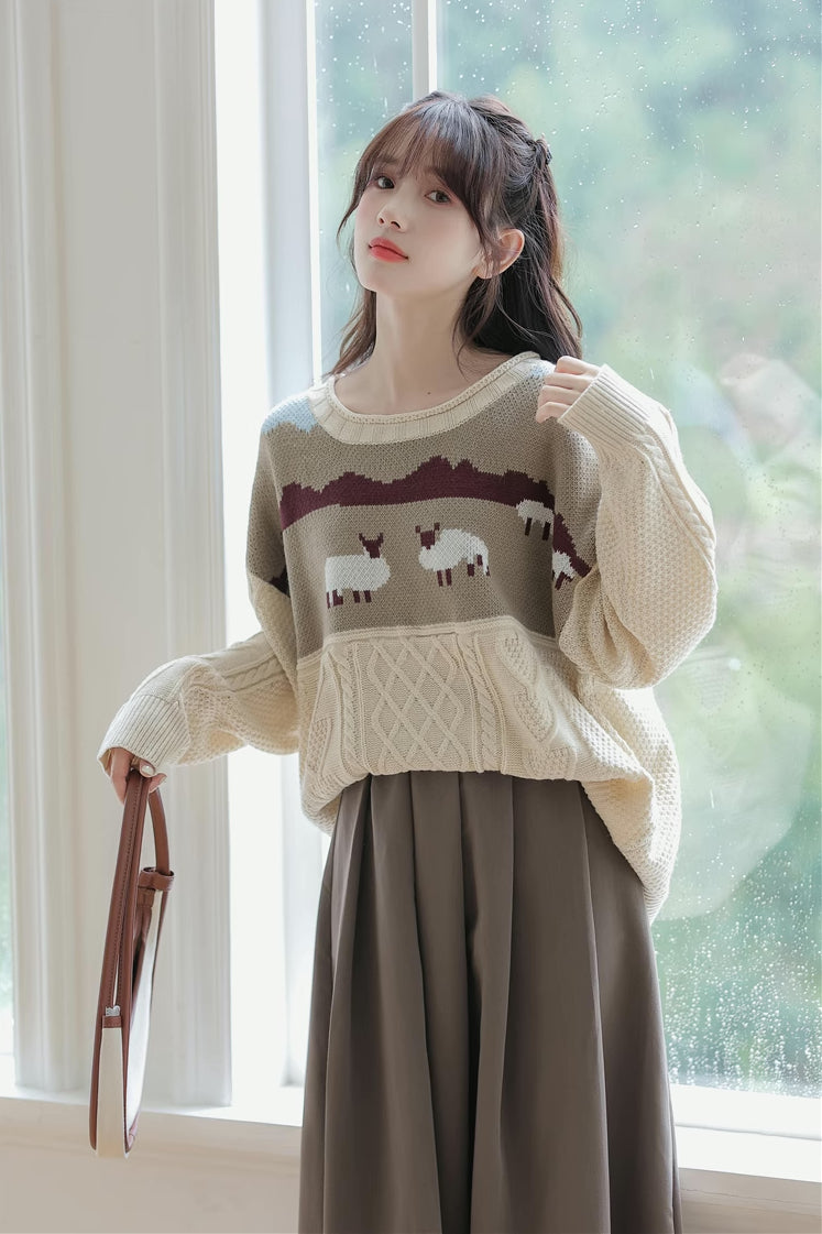 Sheep Country Sweater (Cream)