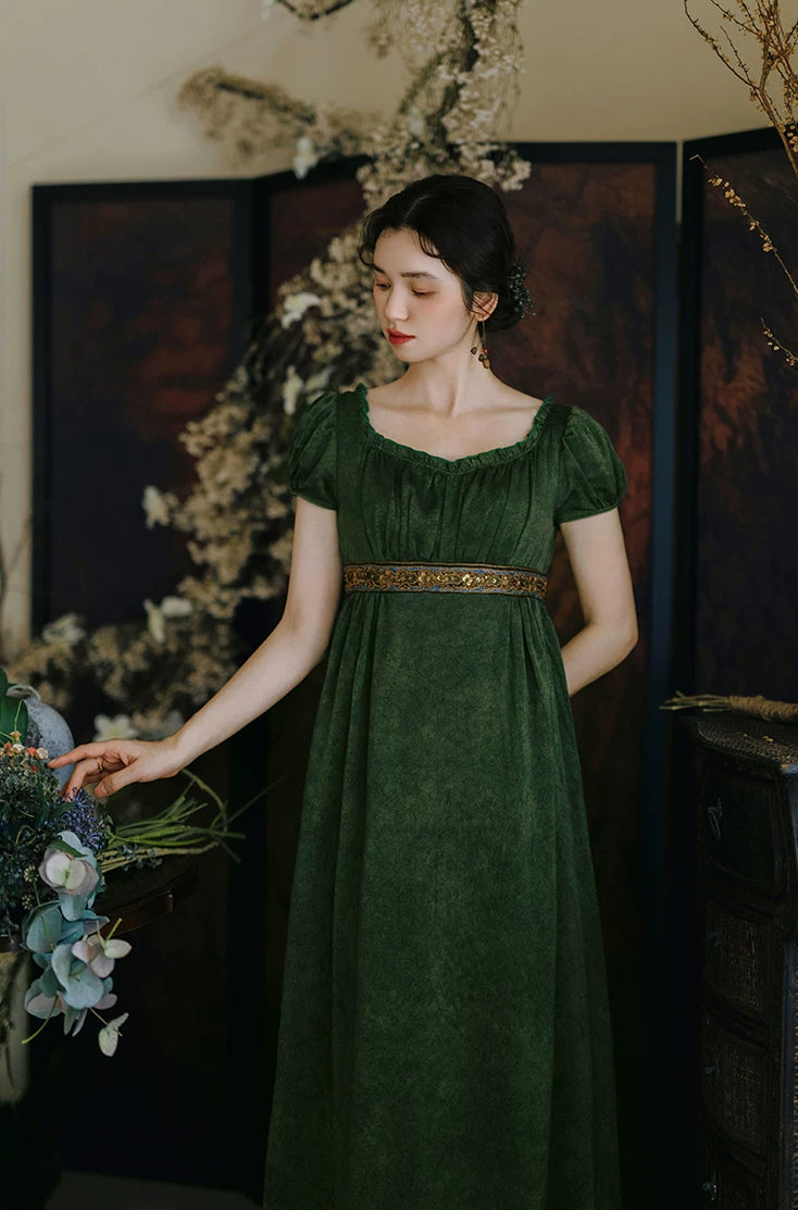 Ivy Regency Maxi Dress (Deep Olive)