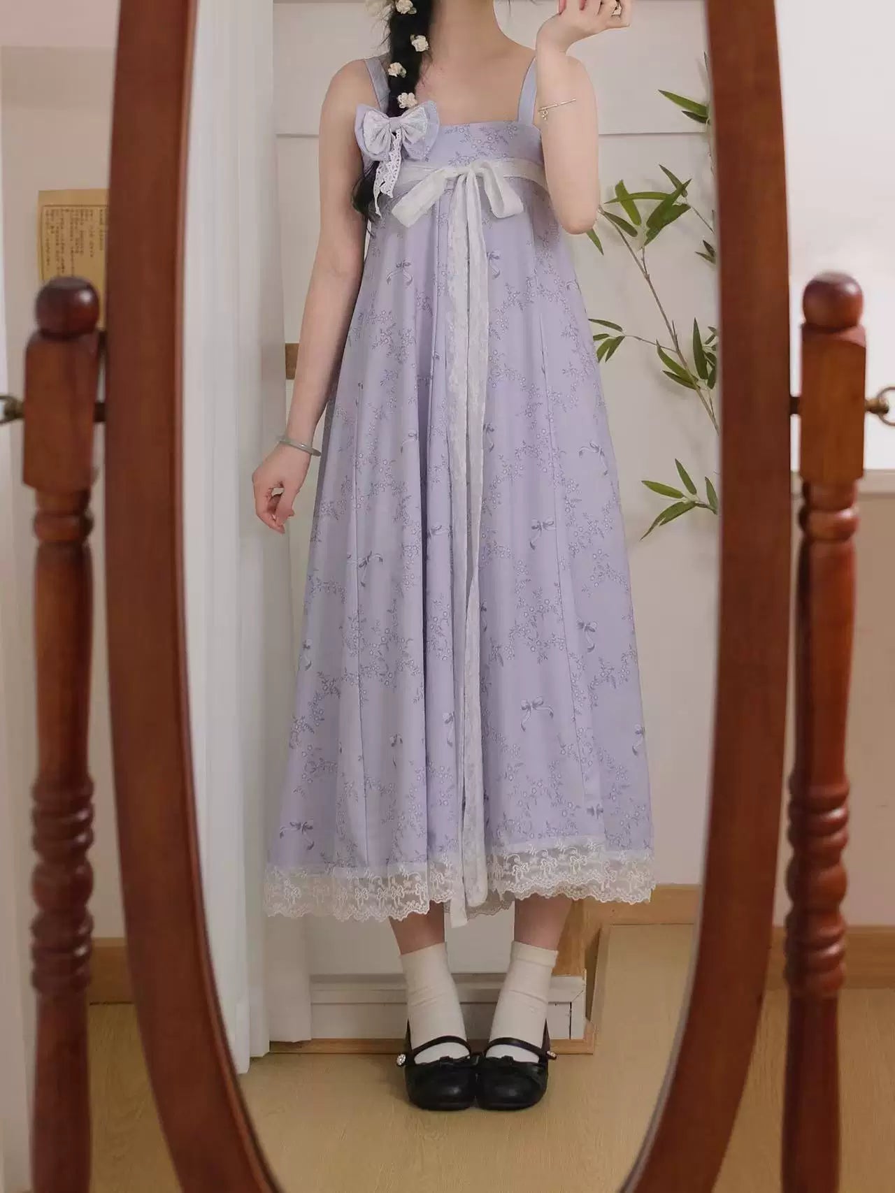 Pastel Bows Qixiong Dress (Purple)