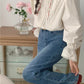 Floral Chain Embroidered Blouse (White)