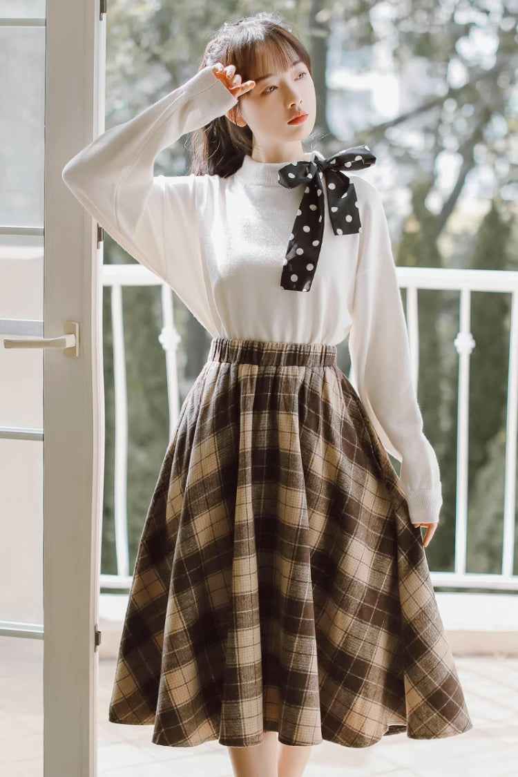 Plaid midi shop skirt canada