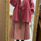 Fruity Fuzz Cross Collar Jacket & Mamianqun Set (2 Colors)
