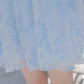 Porcelain Sketch Mini Babydoll Dress (White/Blue)