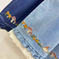 Forest Floor Embroidered Denim Pants (2 Colors)