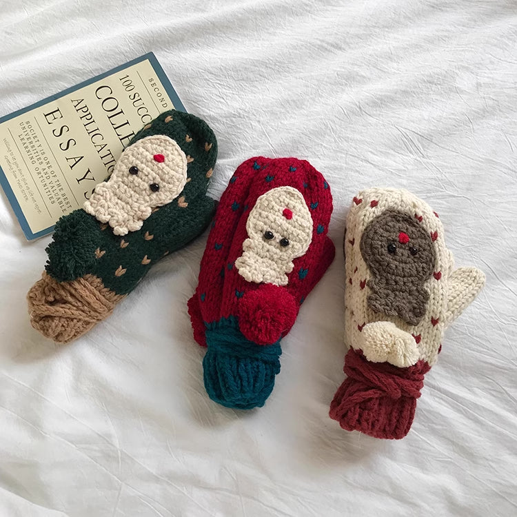 Reindeer Crochet Mittens (10 Colors)