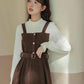 Corduroy Knit Belted Twofer Midi Dress (2 Colors)