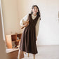 Basic Corduroy Pinafore (Brown)