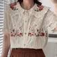 Squirreling Around Embroidered Blouse (2 Colors)