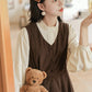 Basic Corduroy Pinafore (Brown)