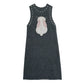 Bunny Tail Sleeveless Sweater Dress (Gray)