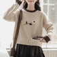 Waffle Knit Flower Sweater (2 Colors)