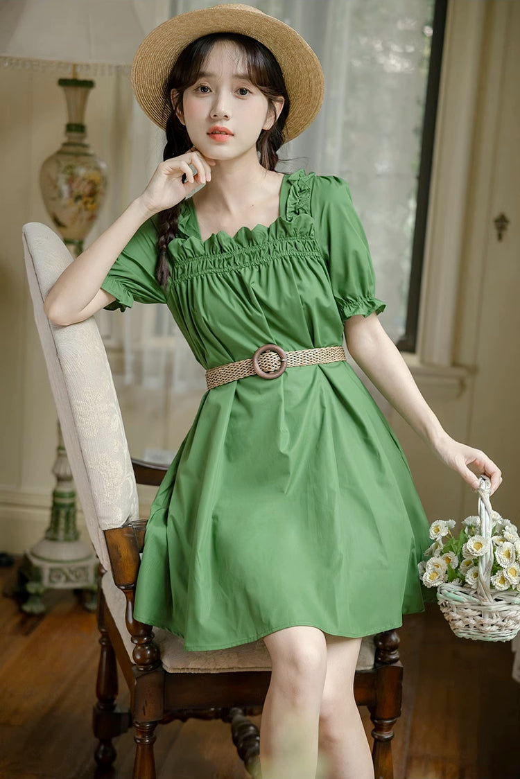 Forest Fairy Shift Dress (Green)