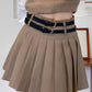 Double Belted Pleated Mini Skirt (5 Colors)