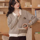 Faux Layered Cardigan (Khaki)