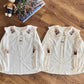 Flower Basket Embroidered Blouse (2 Colors)