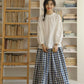 Everyday Blouse, Denim Vest & Gingham Skirt Set
