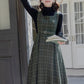 Belted Plaid Pinafore Dress (3 Colors)