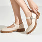Flower Buckle Mary Jane Shoes (2 Colors)
