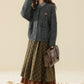 Willow Plaid Pleated Midi Skirt (Green/Brown)
