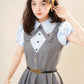 Summer Cadet Mini Twofer Dress (Blue/Gray)
