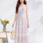 Iris Floral Lace Midi Cami Dress & Cardigan (Purple)