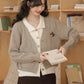 Faux Layered Cardigan (Khaki)