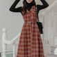 Ginger Plaid Pinafore Midi Dress (2 Colors)