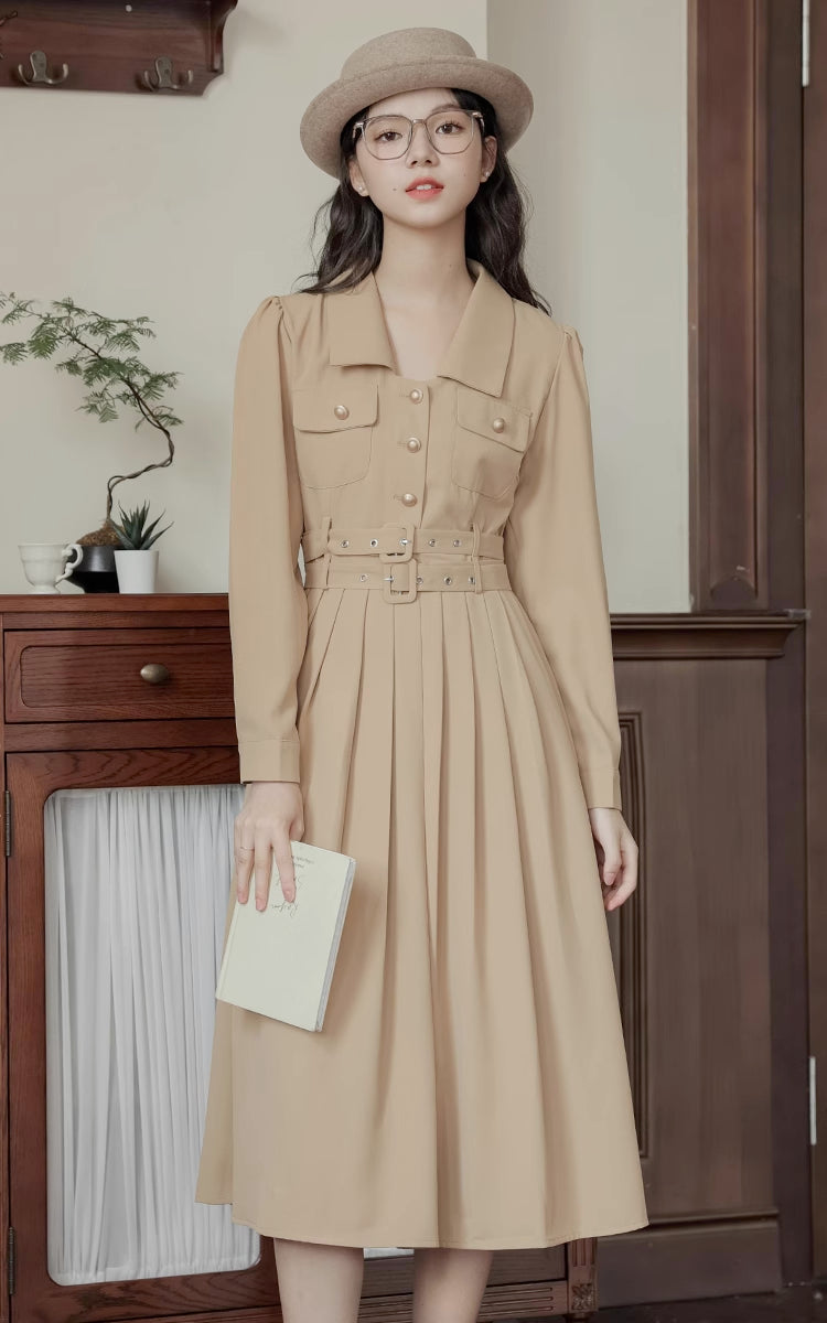 Detective Trench Dress (Khaki)