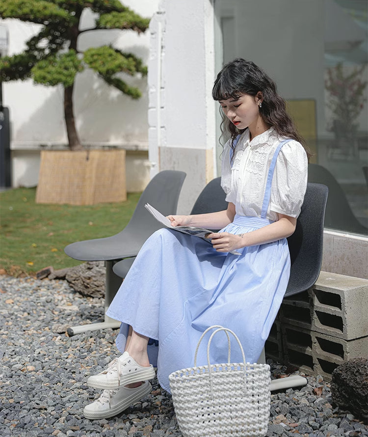 Alice Broderie Blouse (White)