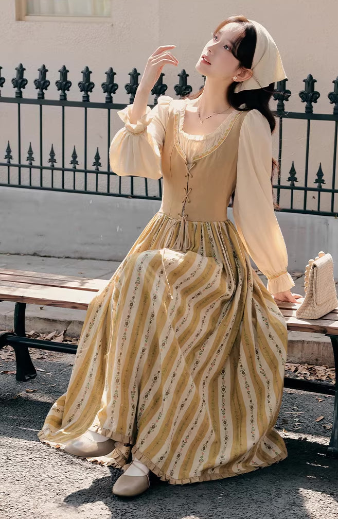 Folklore Faux Two-Piece Corset Dress