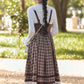 Mocca Plaid Suspender Skirt (Brown)