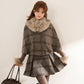 Library Plaid Capelet & Mini Skirt Set (Grey)
