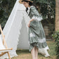 Adventure Peter Pan Collar Dress (Sage)