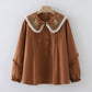 Peek-a-Squirrel Embroidered Blouse (3 Colors)