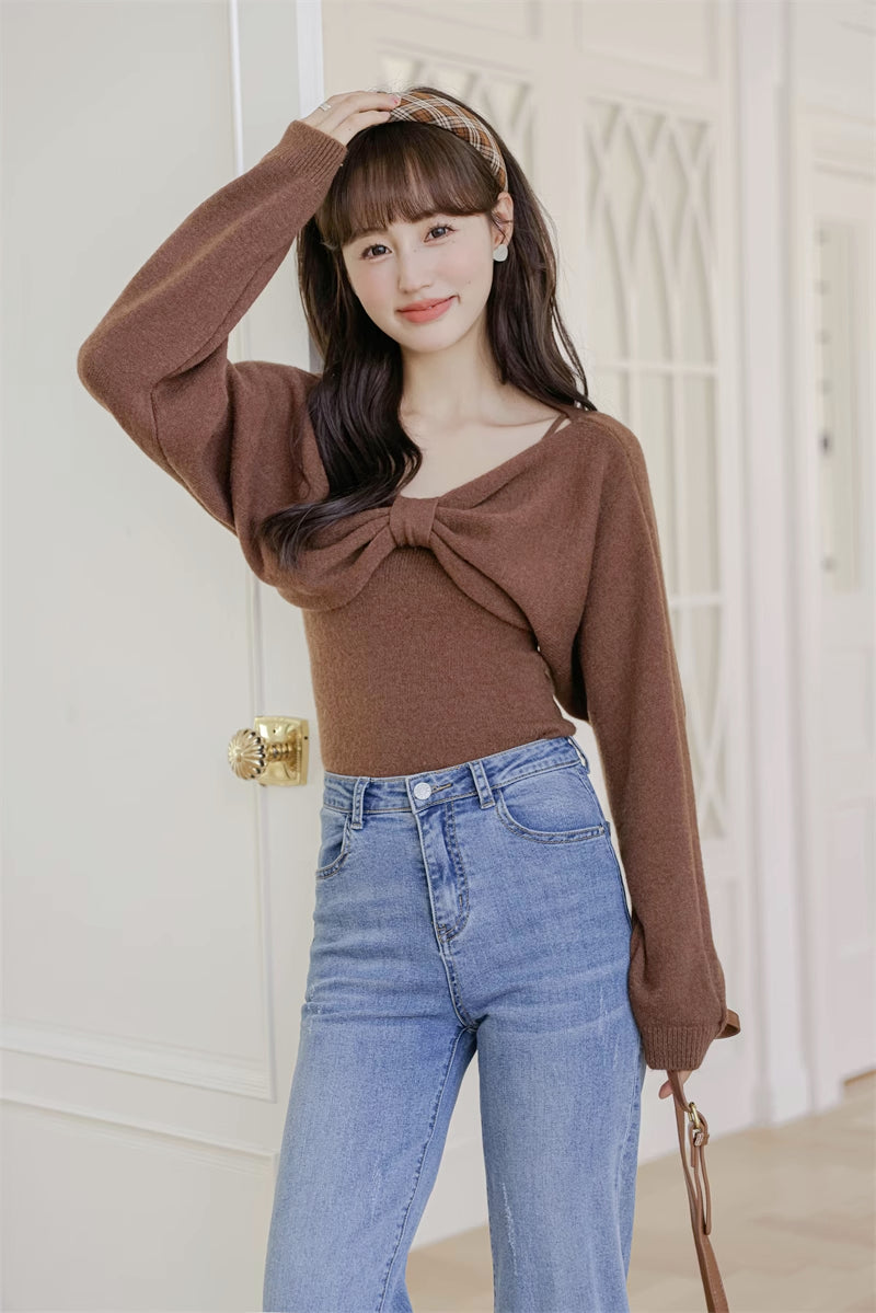 Bow Front Sweater (8 Colors)