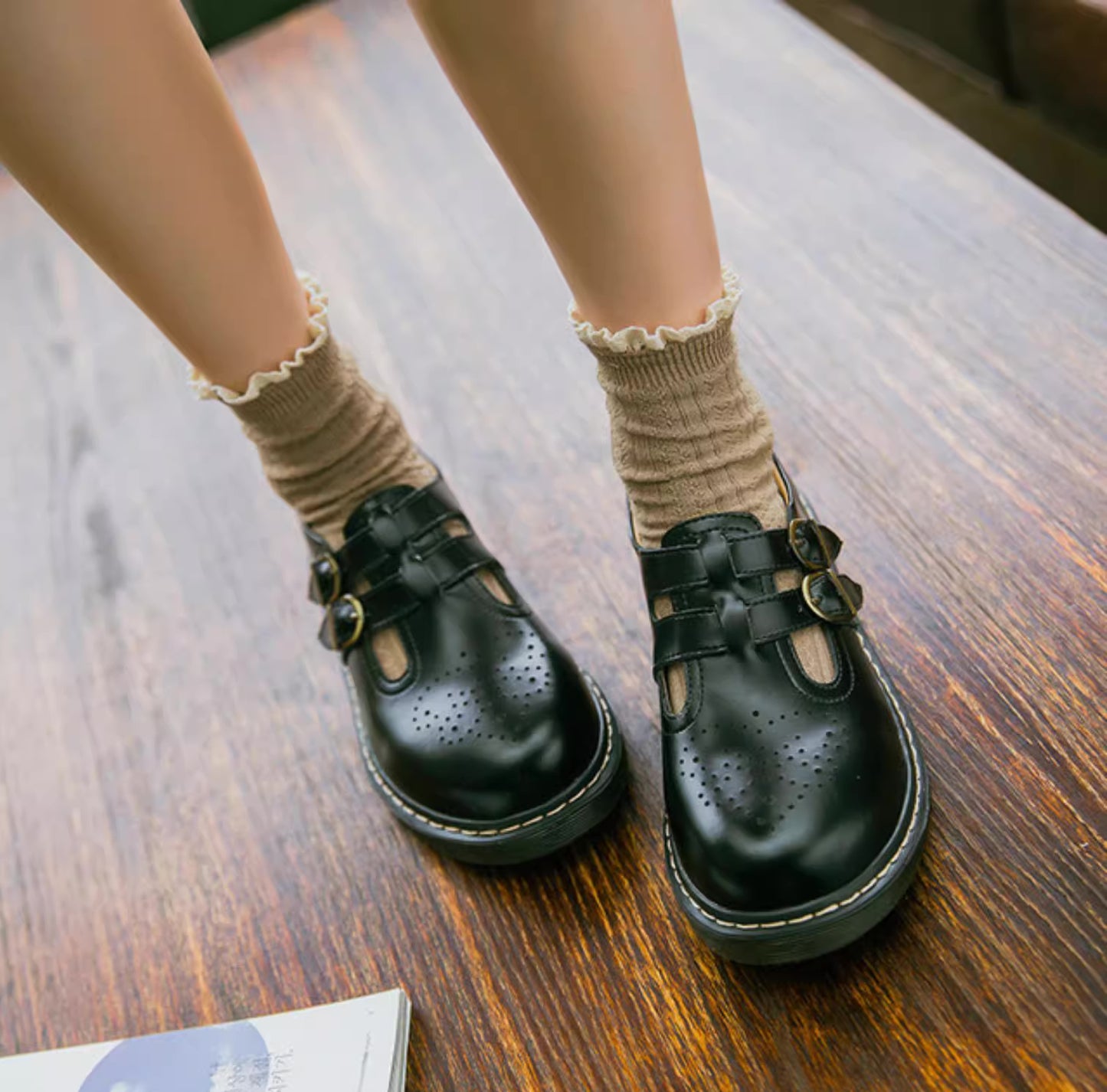 Double Buckle Mary Jane Brogues (2 Colors)