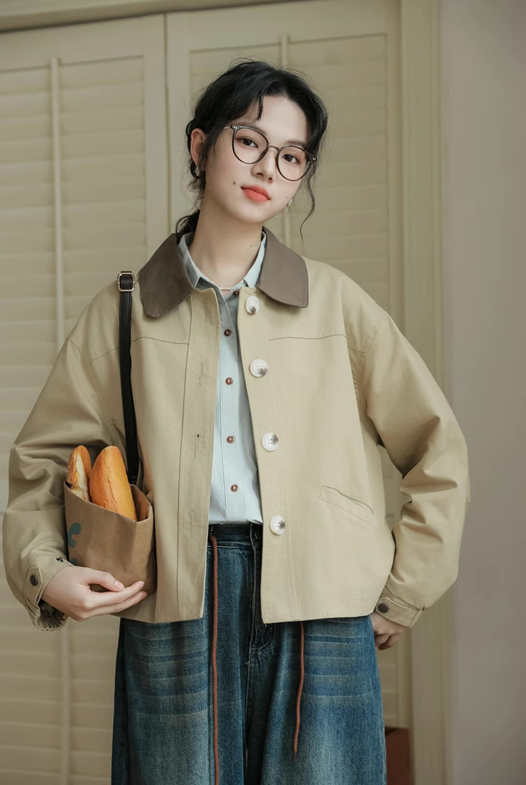 Boyfriend Utility Jacket (Khaki)