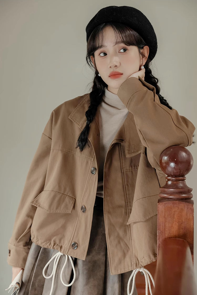 Cropped Worker Utlity Jacket (2 Colors)