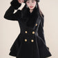 Fuzzy Mini Coat Dress (Black)