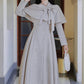 Darling Dearest Midi Dress & Capelet (Light Grey)