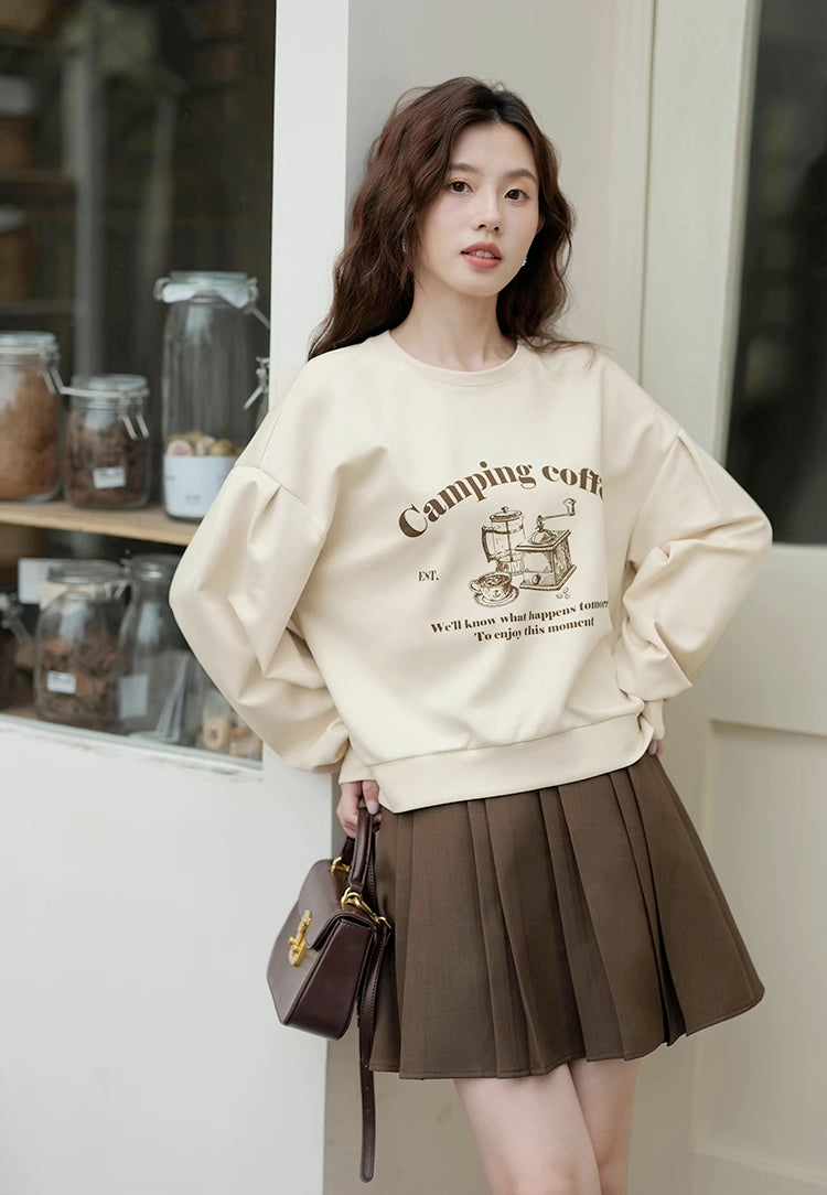 Camping Coffee Sweatshirt (Cream)