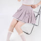 Bow Lace Pleated Mini Skirt (7 Colors)